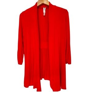 Andrea Missy Red Open Cardigan size Large Lightweight L